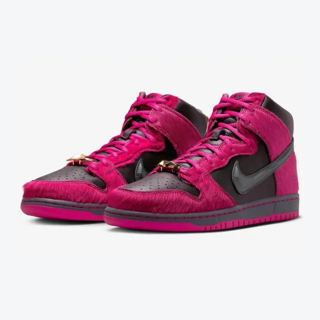 Run the jewels x nike dunk high sb (4/20/ active pink/ black/ metallic gold) men us 8-13 dx4356-600