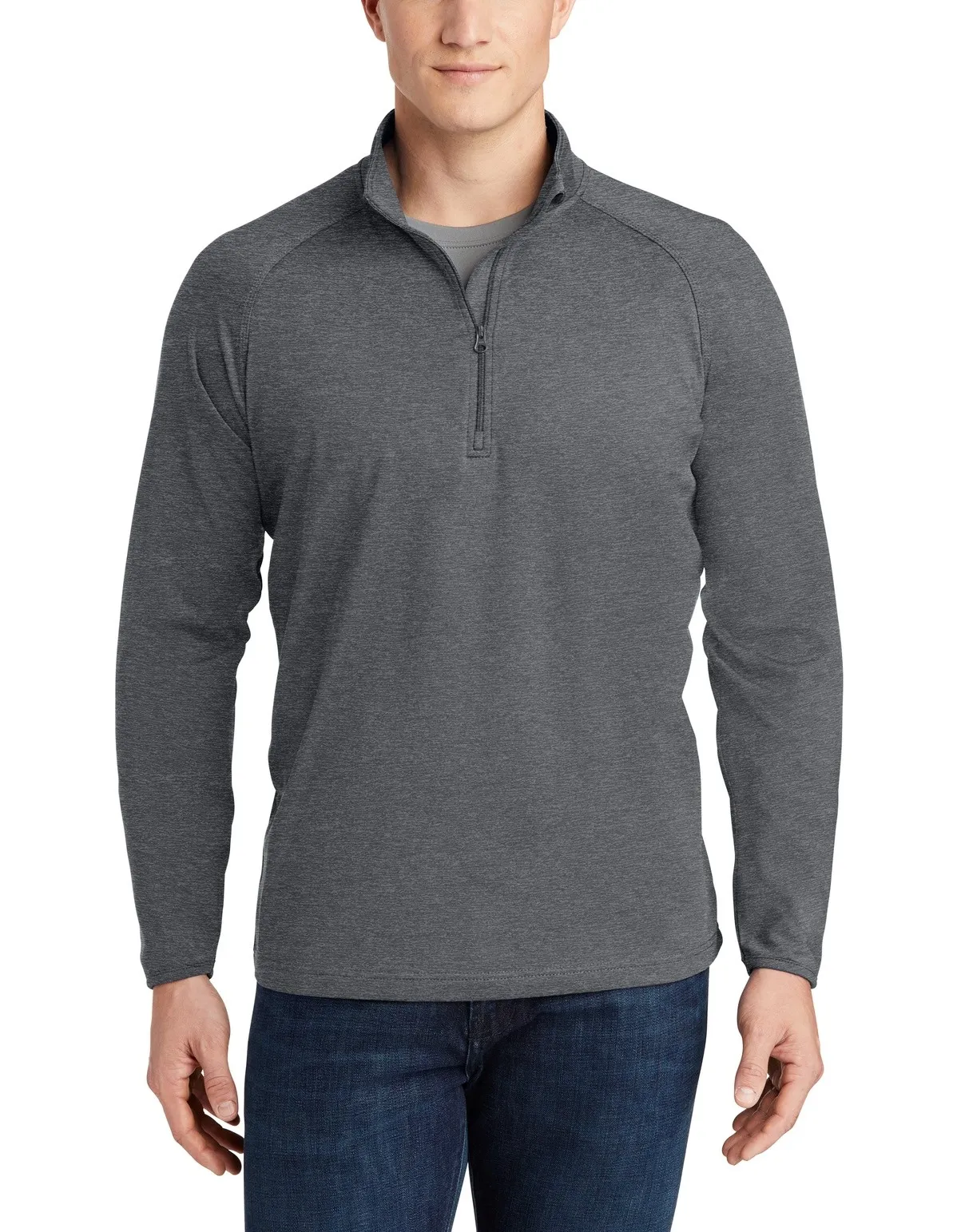 SanMar Men's Sport-Tek Sport-Wick Stretch 1/2-Zip Pullover #ST850