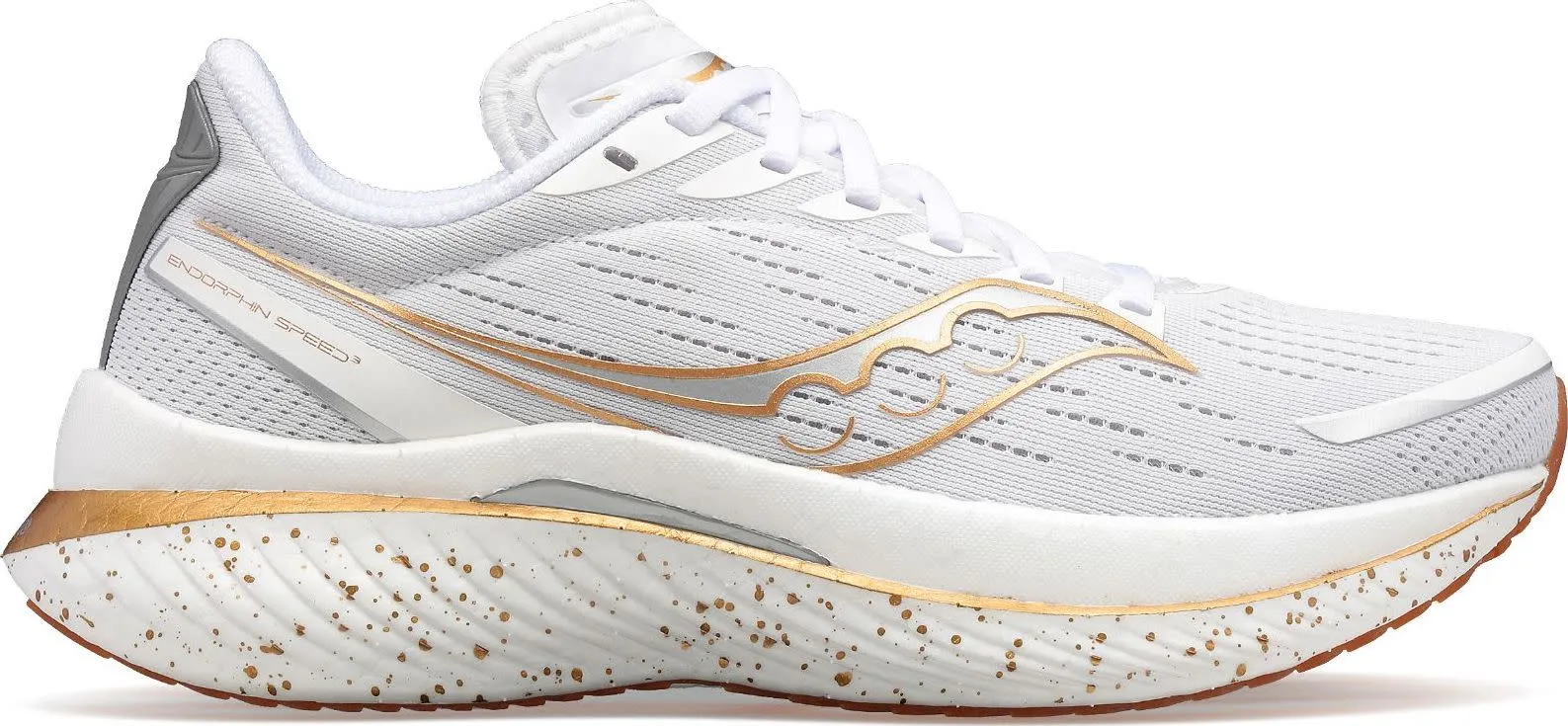 Saucony Men's Endorphin Speed 3 White/Gold | Buy Saucony Men's Endorphin Speed 3 White/Gold here | Outnorth