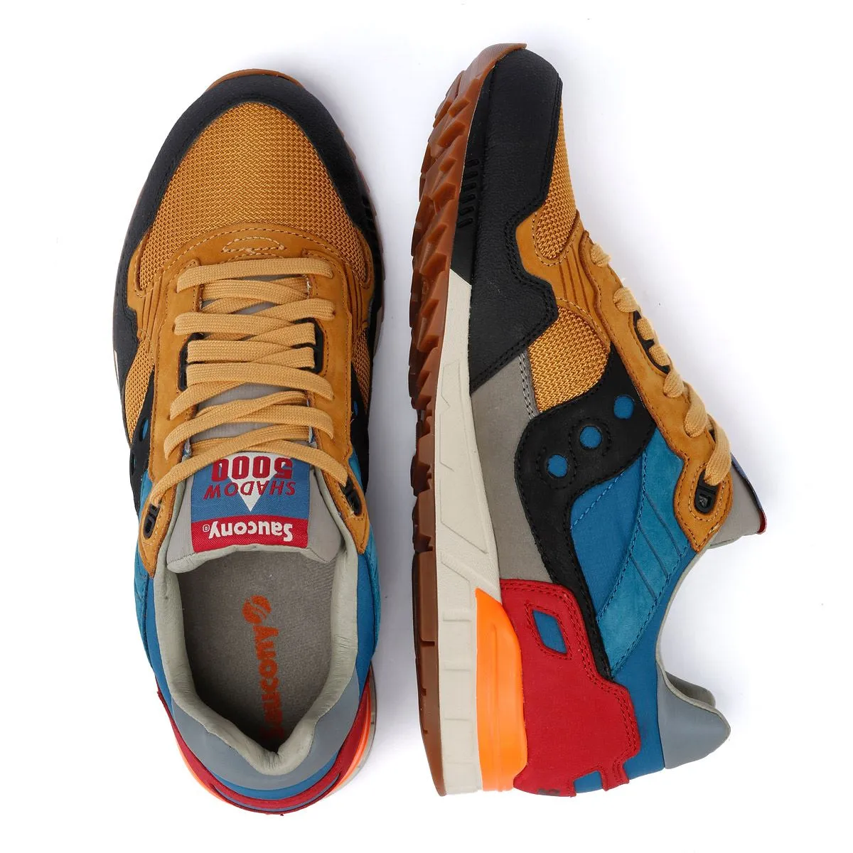 Saucony Shadow 5000 Leather Yellow/Multi Trainers