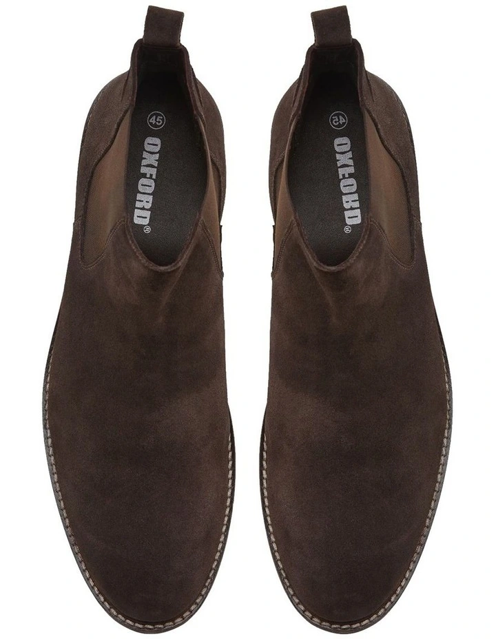 Silas Suede Chelsea Boot in Chocolate