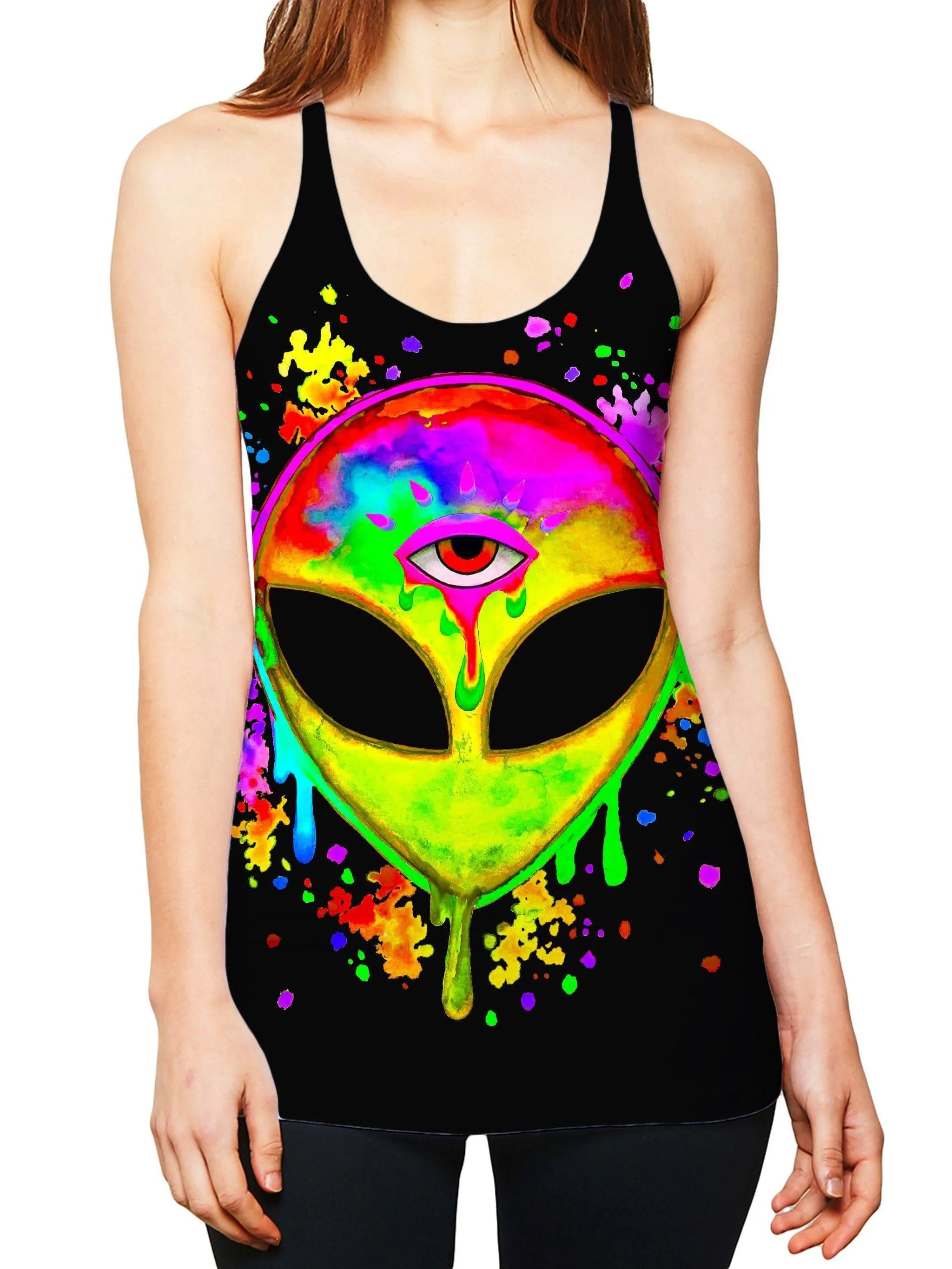 Splatter Alien Yellow Women's Tank