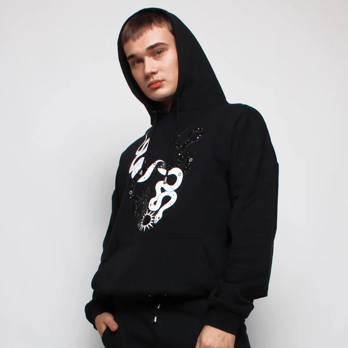 STARGAZER OVERSIZE HOODIE BLACK