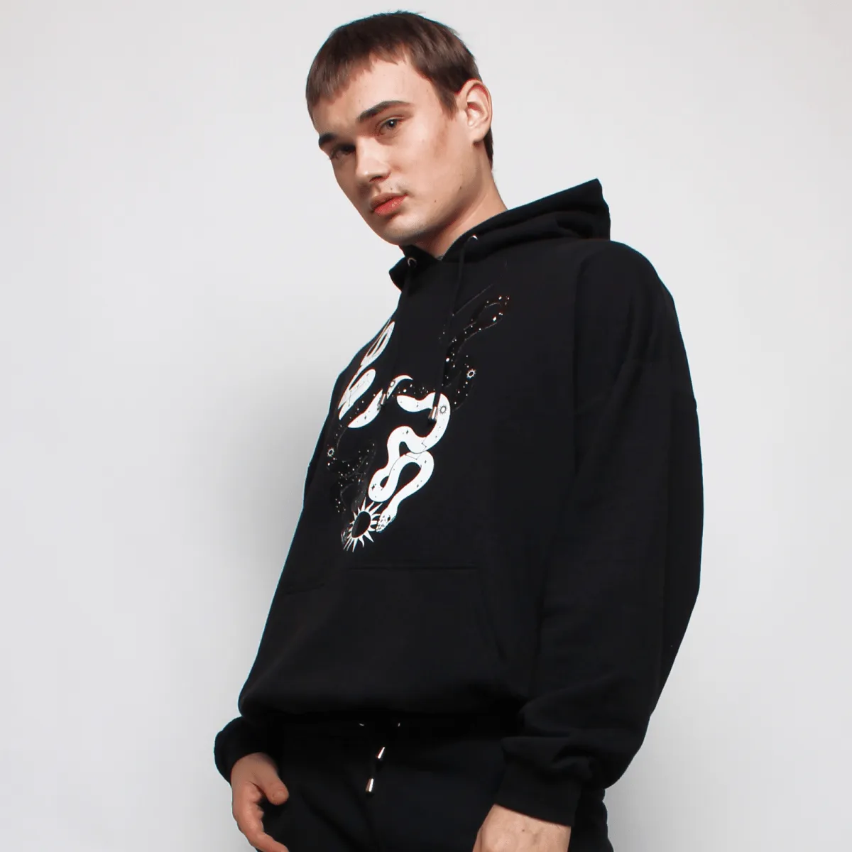 STARGAZER OVERSIZE HOODIE BLACK