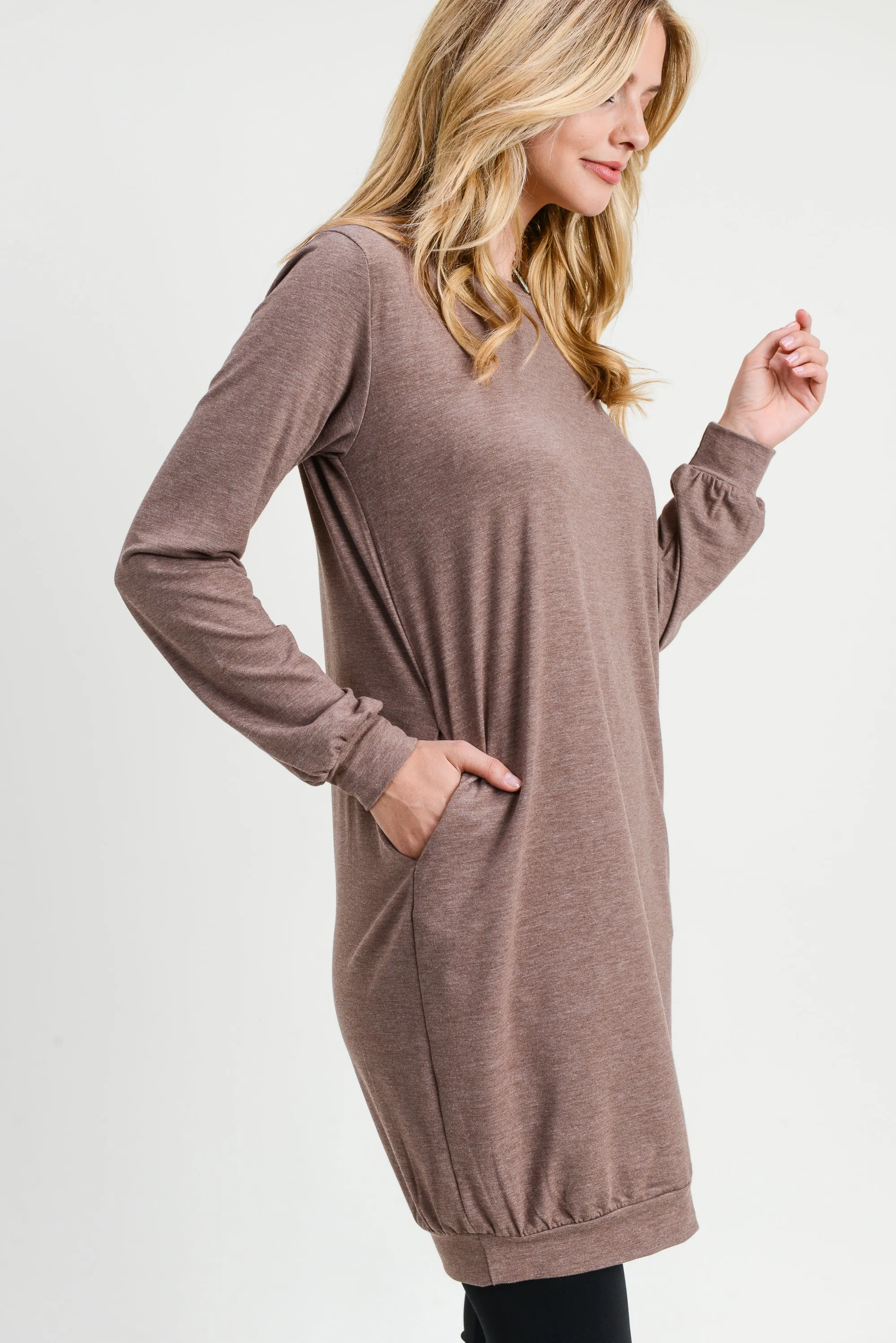 Stylish Solution Long Sleeve Pullover Dress