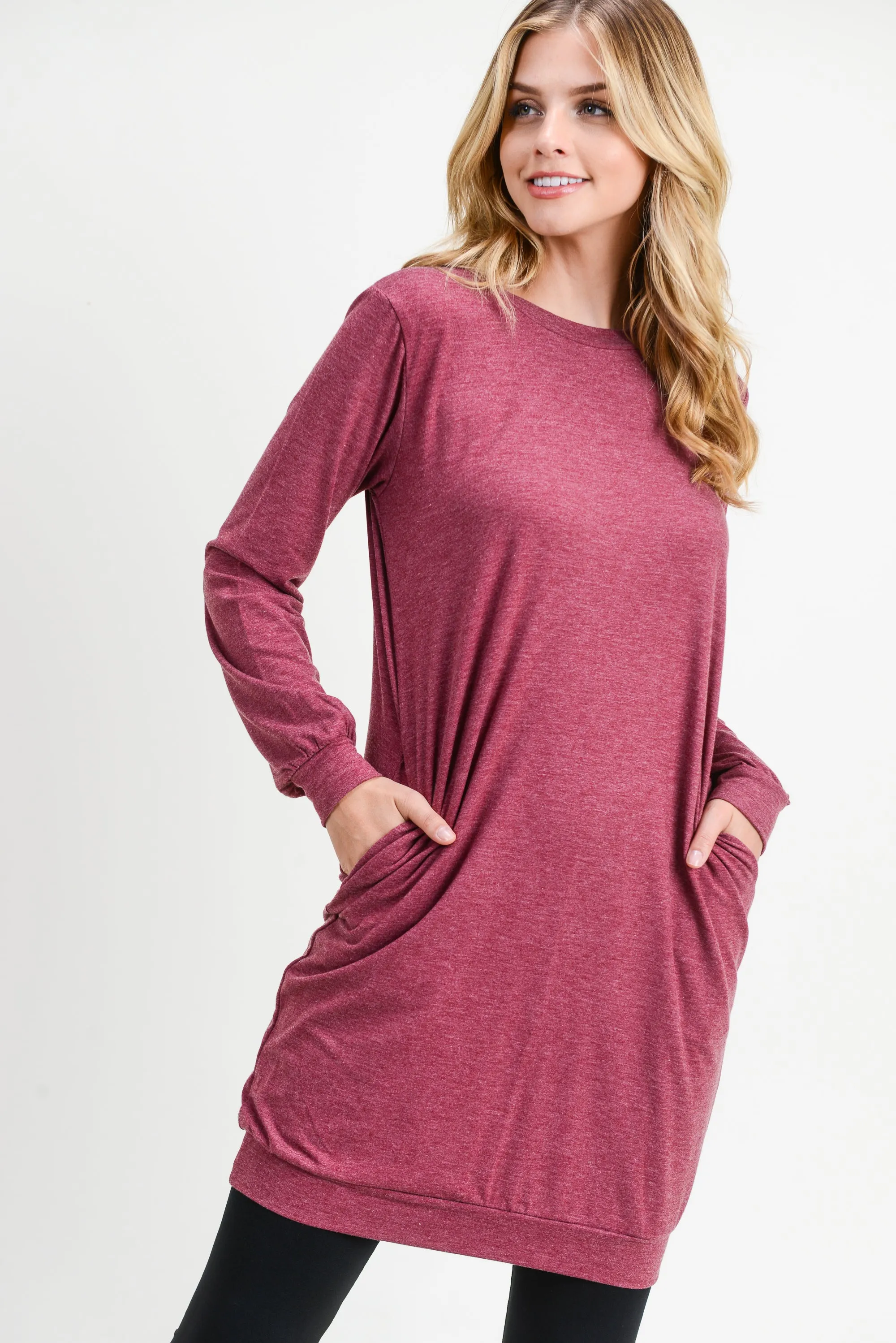 Stylish Solution Long Sleeve Pullover Dress