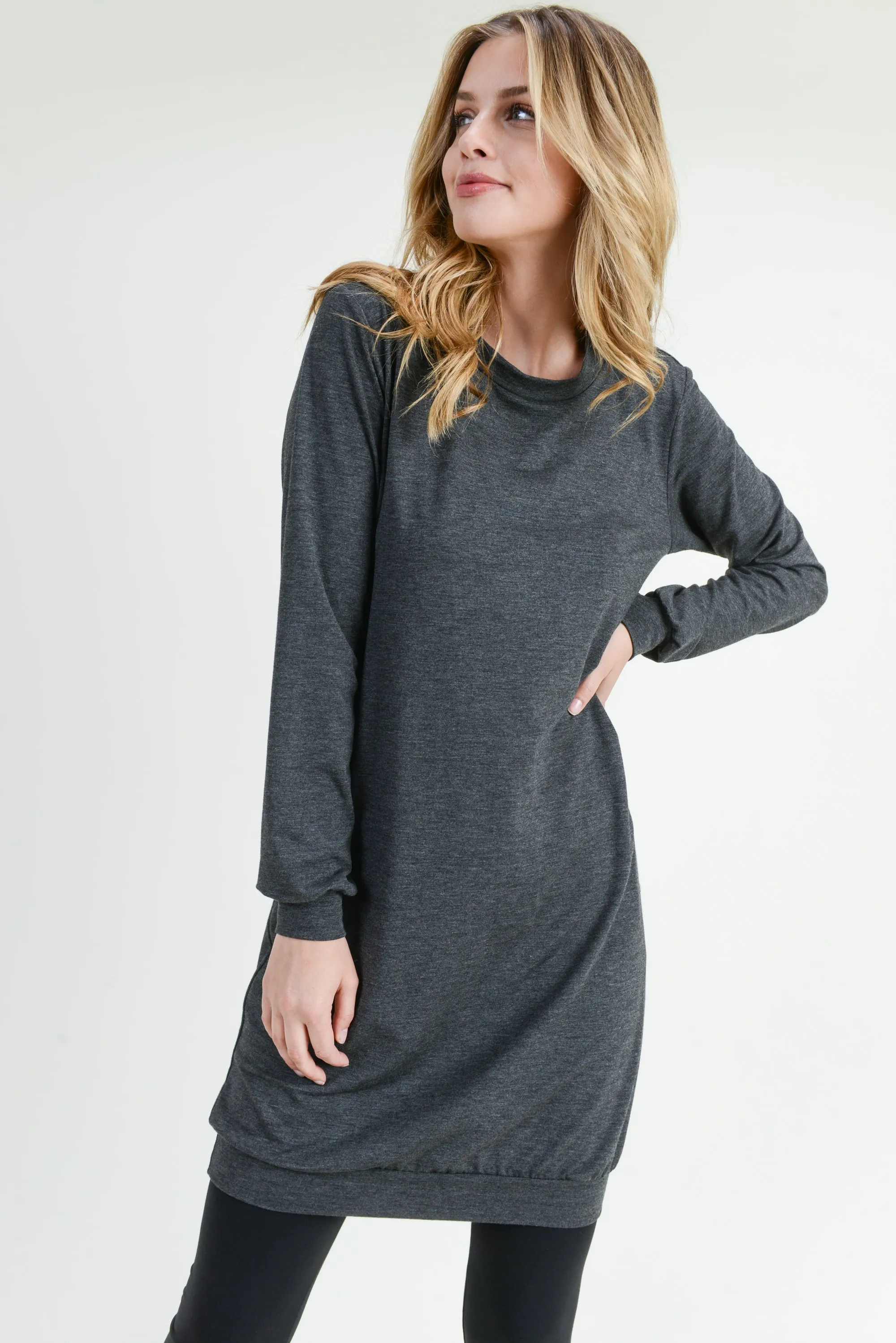 Stylish Solution Long Sleeve Pullover Dress