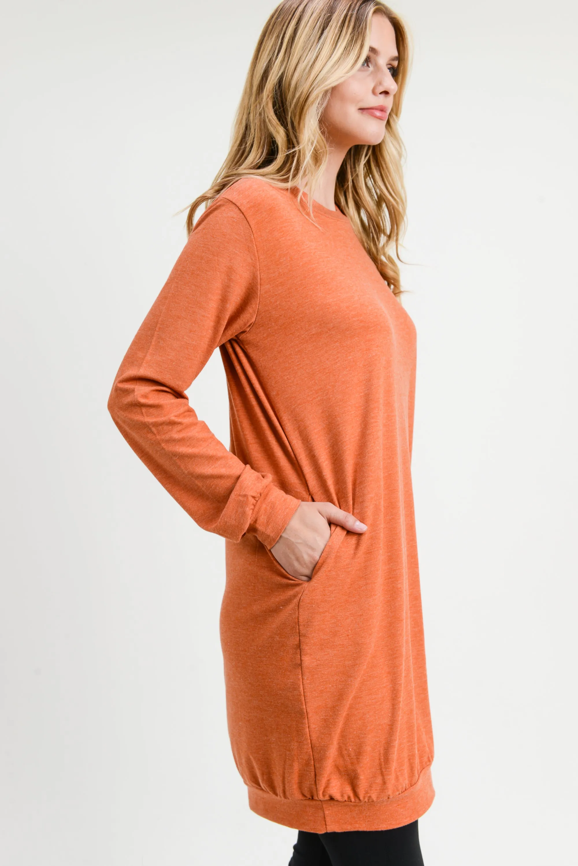 Stylish Solution Long Sleeve Pullover Dress