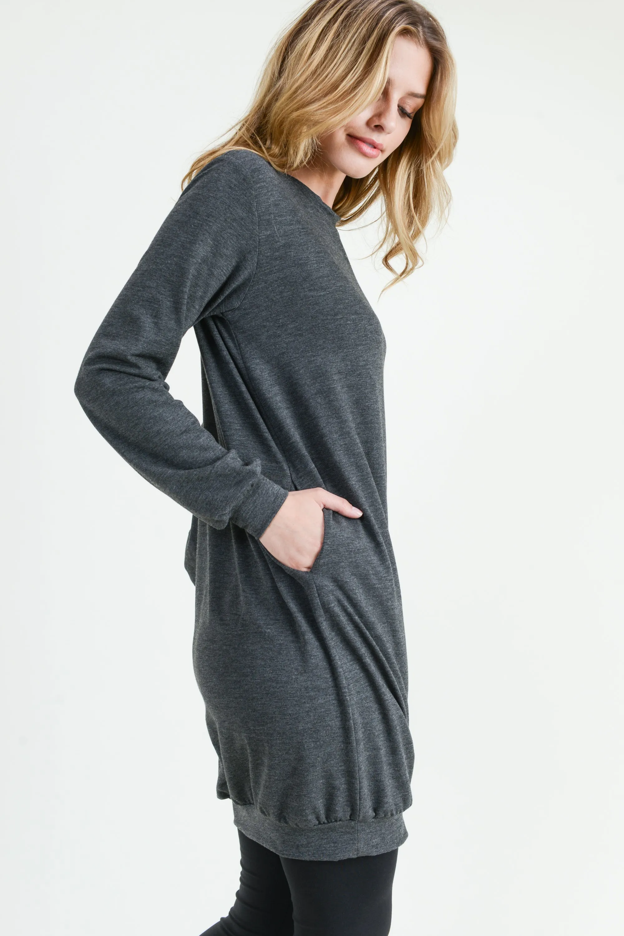 Stylish Solution Long Sleeve Pullover Dress