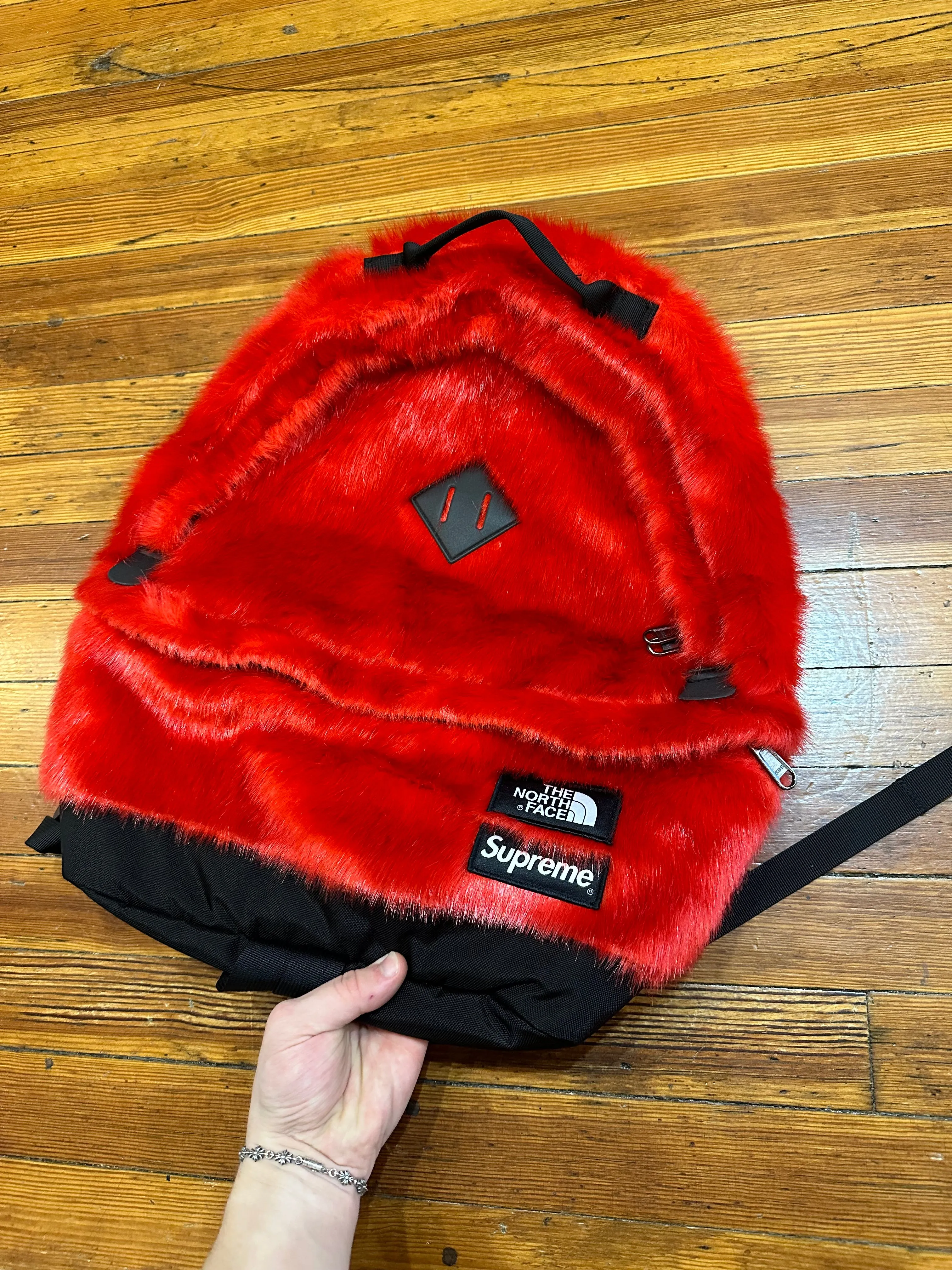 Supreme Bookbag Faux Fur x The North Face