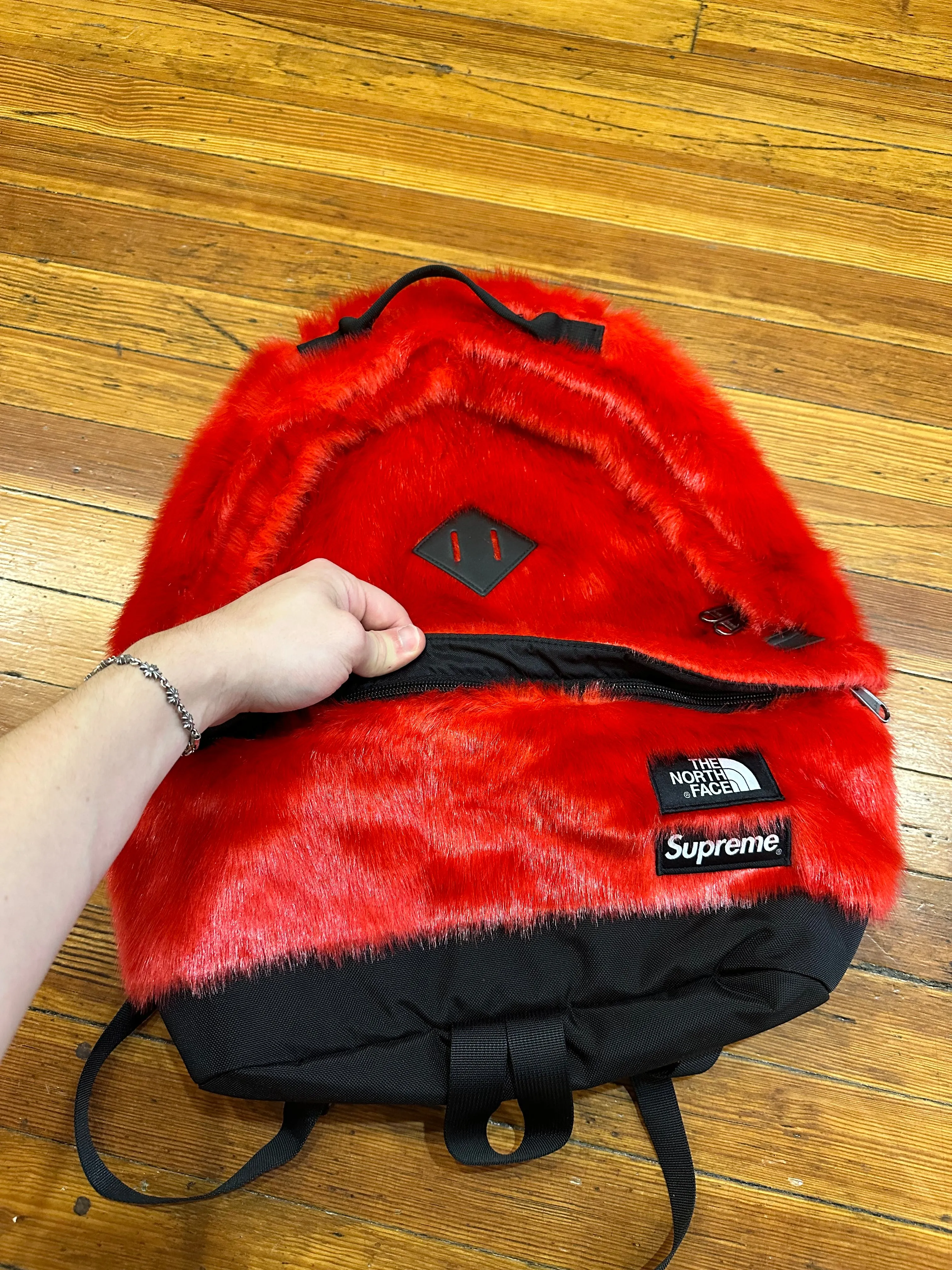 Supreme Bookbag Faux Fur x The North Face