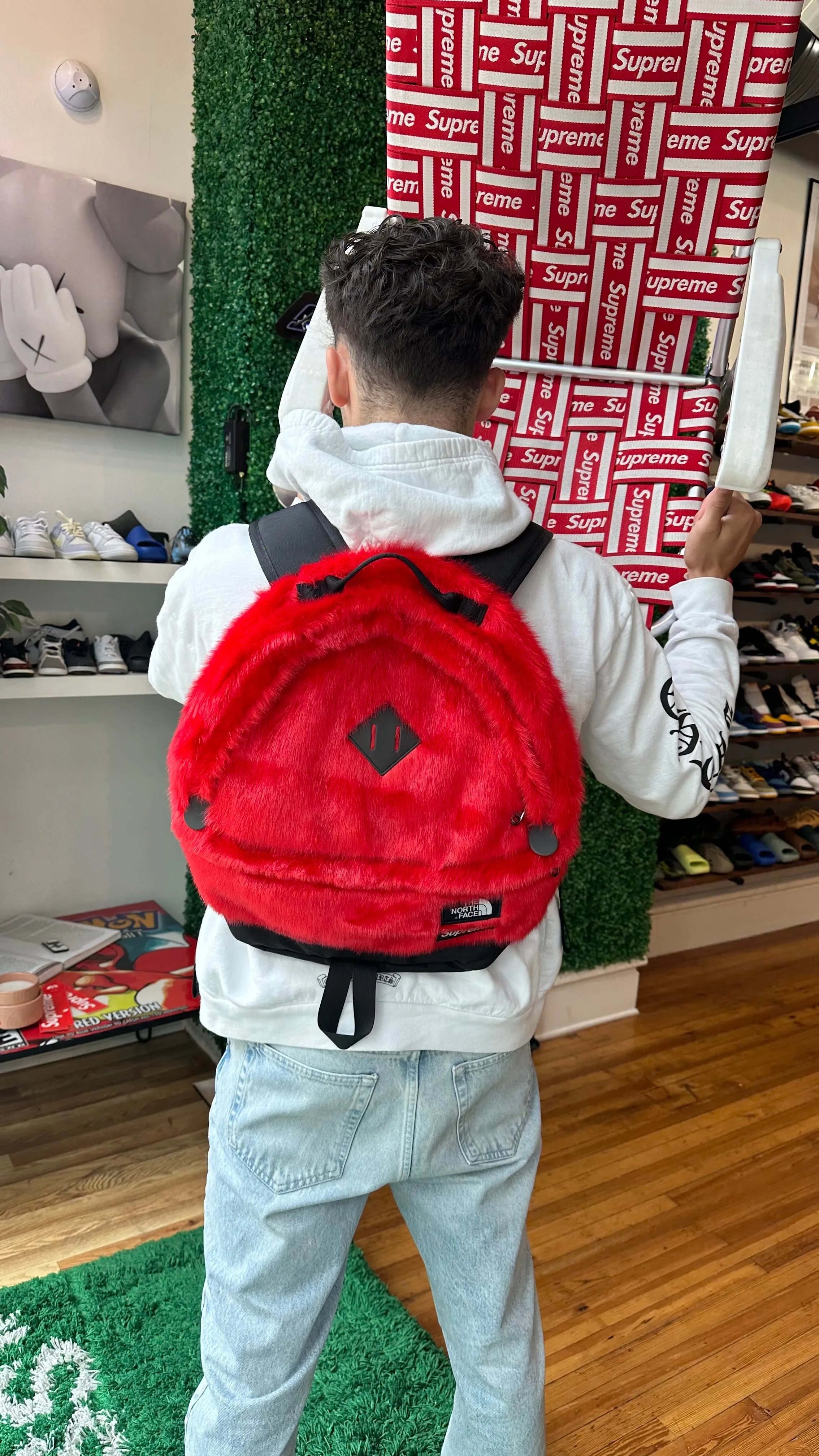 Supreme Bookbag Faux Fur x The North Face