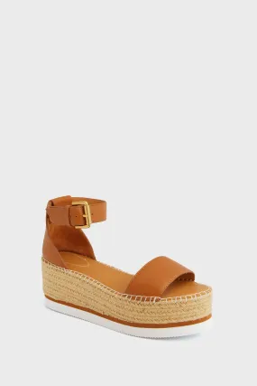 Tan Glyn Leather Espadrille Sandals