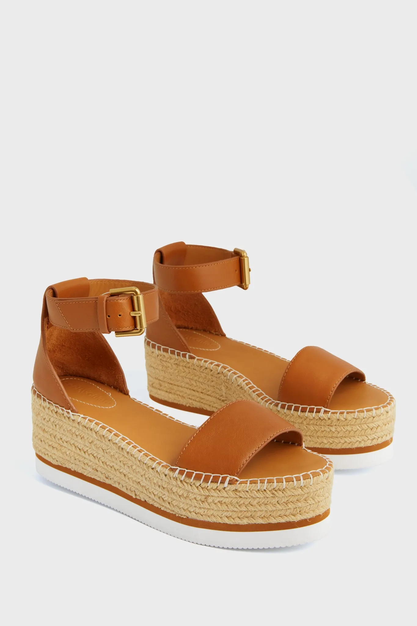 Tan Glyn Leather Espadrille Sandals