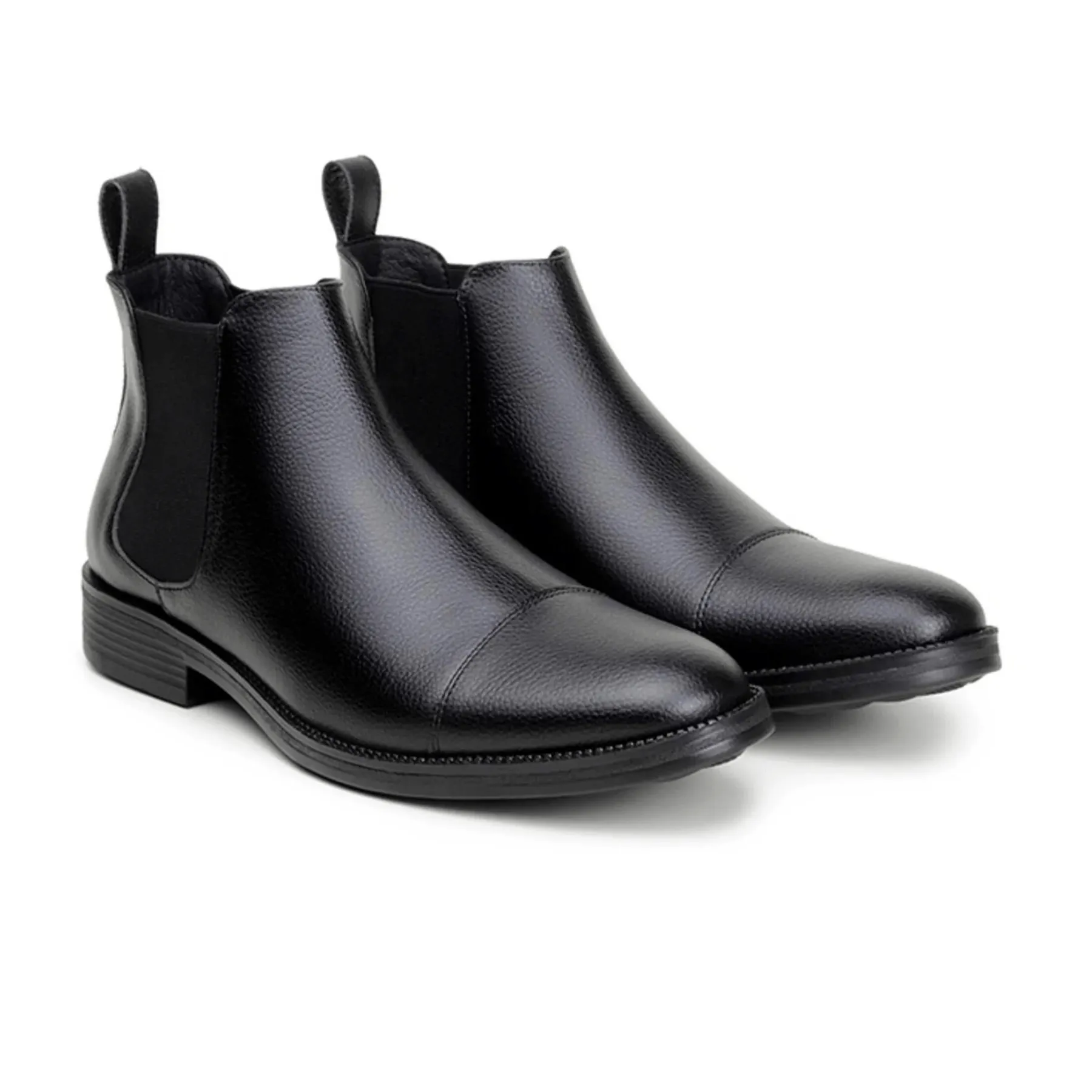 'Terni' classic vegan leather Chelsea boot by Vincente Verde -  black