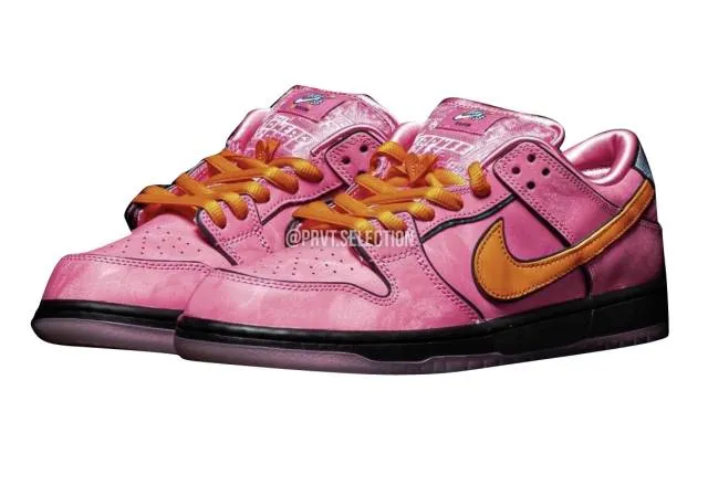 The powerpuff girls x nike sb dunk low blossom