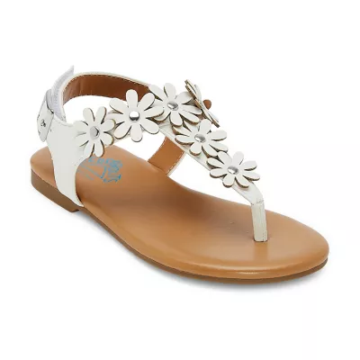 Thereabouts Little & Big  Girls Hazel Adjustable Strap Flat Sandals