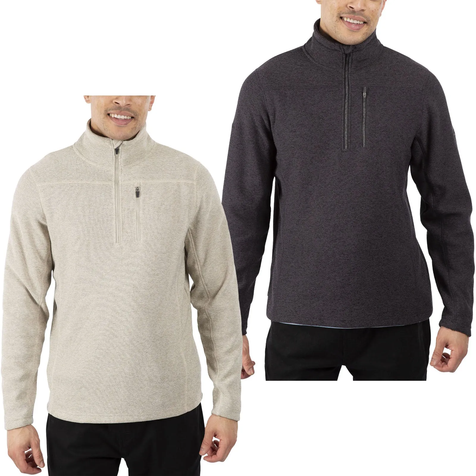 Trespass Mens Felbrigg 1/4 Zip Air Trap Warm Winter Pullover Fleece Jumper