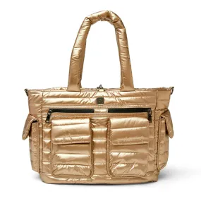 TWO FACED REVERSIBLE TOTE PEARL CASHMERE