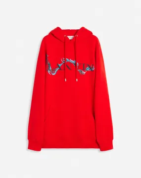 UNISEX DRAGON PRINT LOOSE-FITTING HOODIE