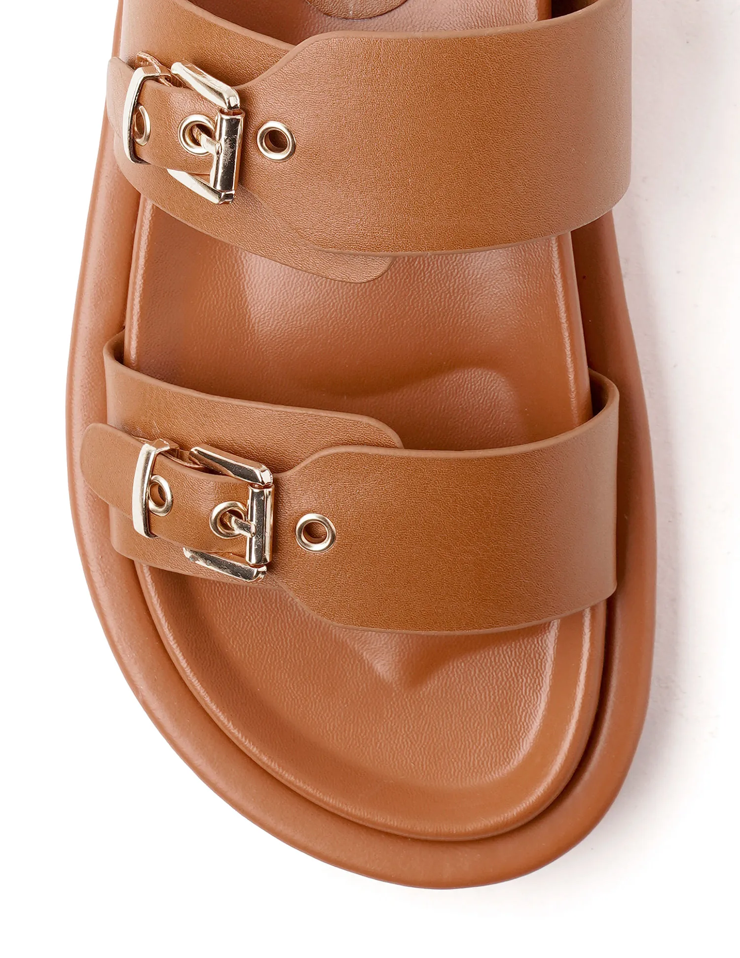 U.S. Polo Assn. Open Toe Buckle Detail Danila Sandals