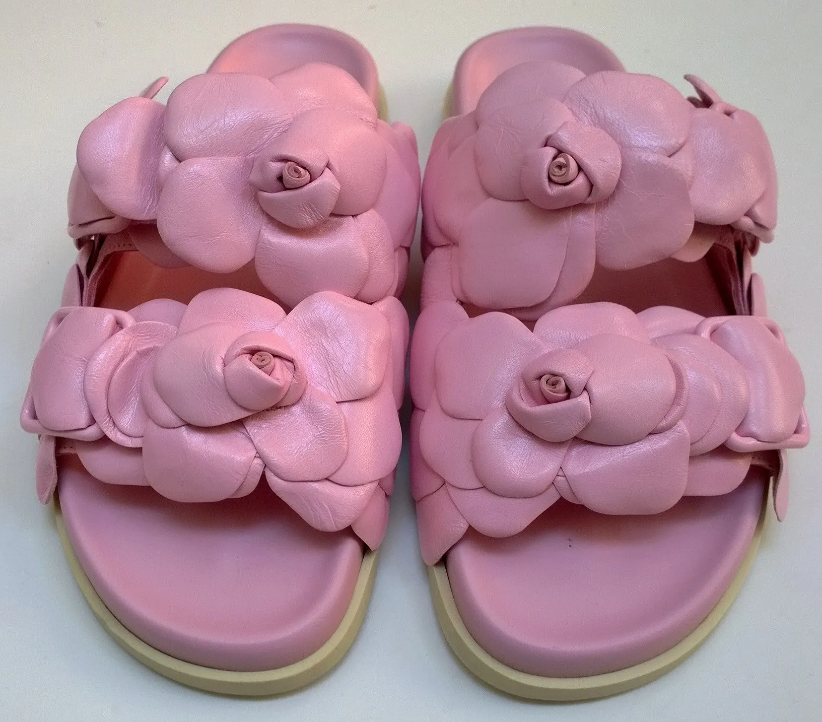 Valentino Garavani Atelier 03 Rose Edition Rosa Flower Petals Slides Sandals