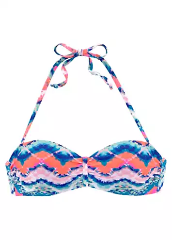 Venice Beach Printed Bandeau Bikini Top | Grattan