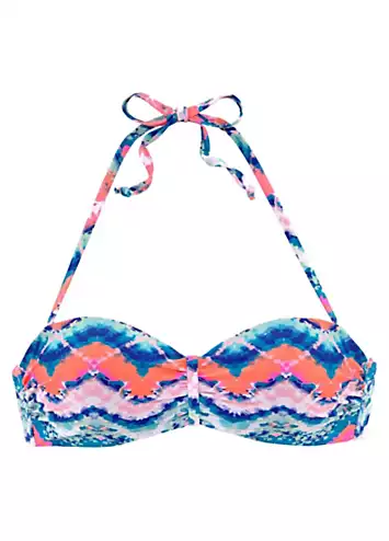 Venice Beach Printed Bandeau Bikini Top | Grattan