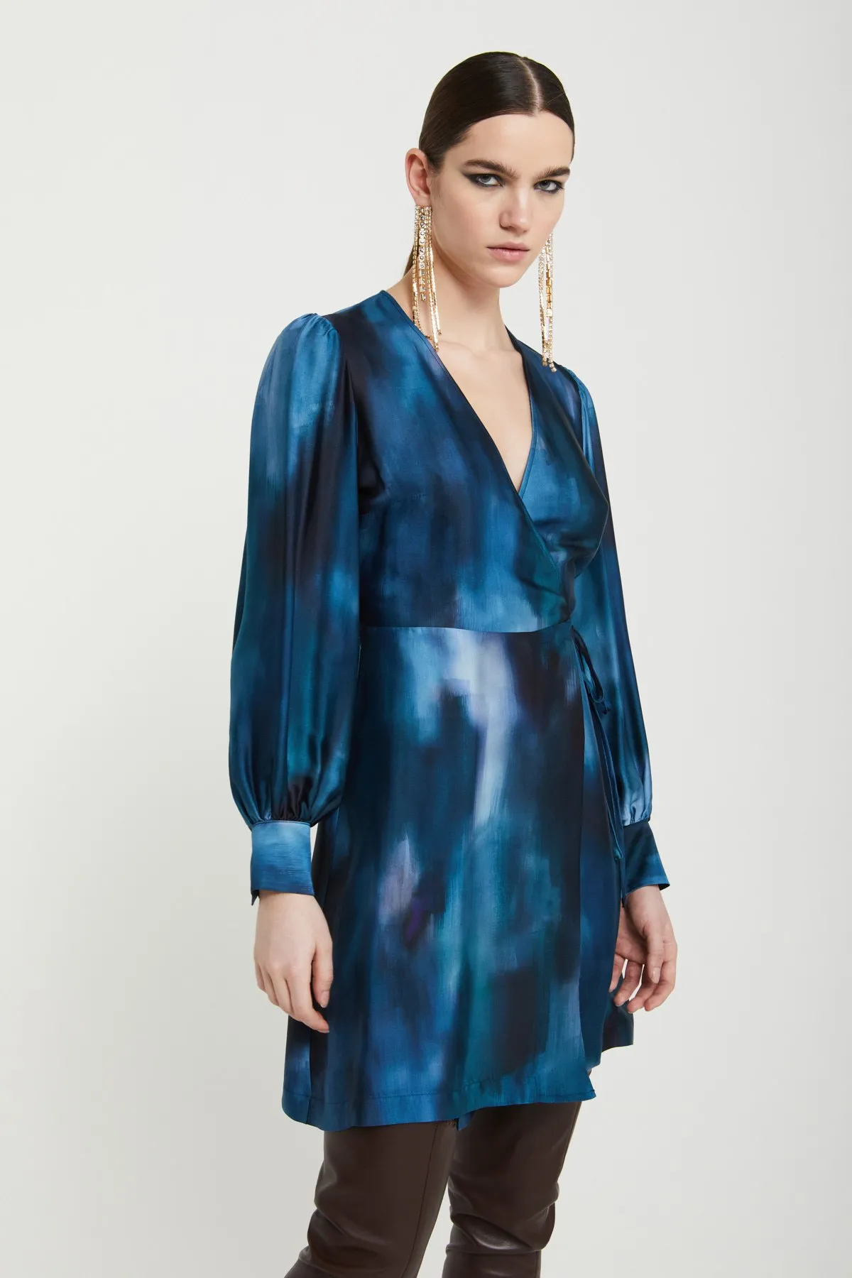 Viscose wrap dress