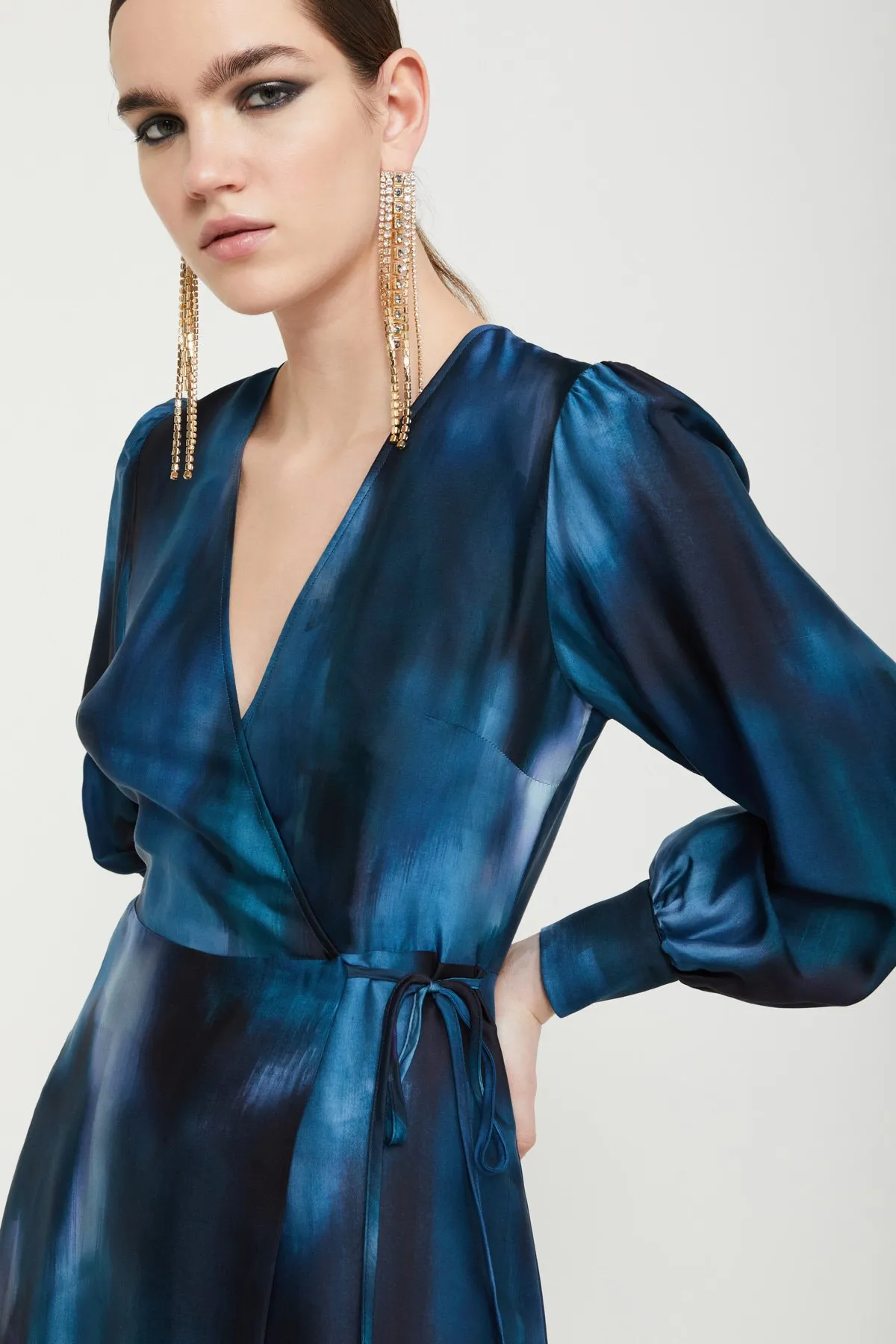 Viscose wrap dress