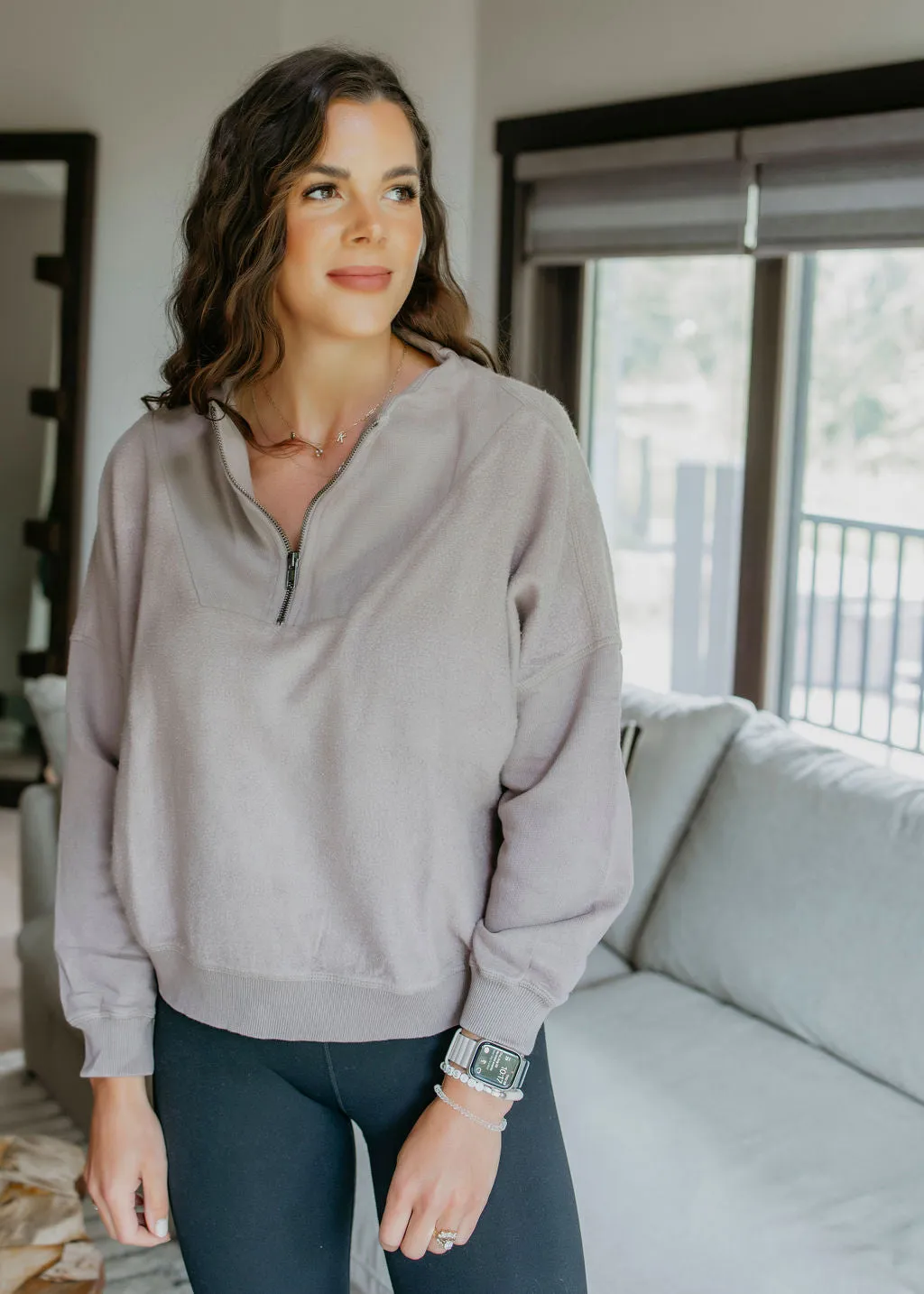 Vonn Half Zip Pullover by Lily and Lottie