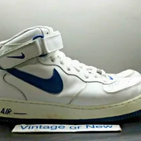 Vtg 2003 nike air force 1 mid white sport royal blue 306352-141 sz 13