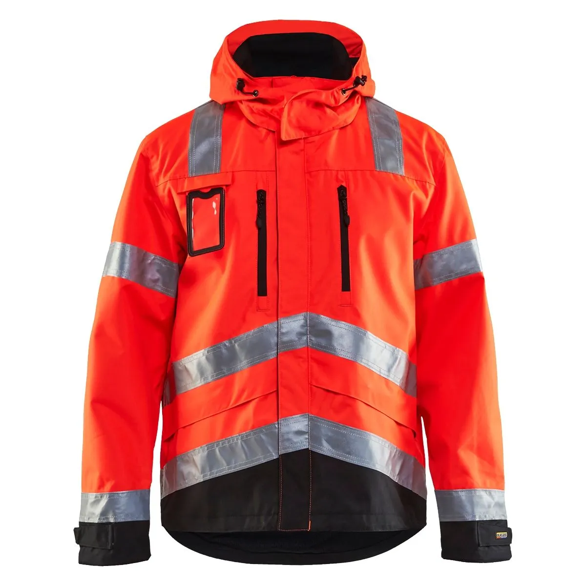 Waterproof High Vis Jacket 4837 High Vis Oranje/Marineblauw - Blåklä