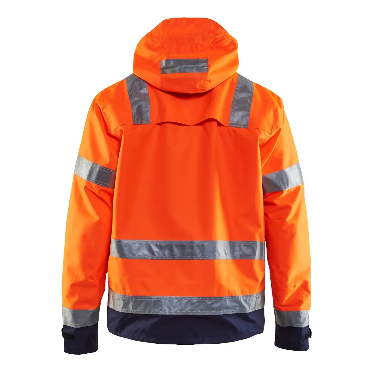 Waterproof High Vis Jacket 4837 High Vis Oranje/Marineblauw - Blåklä