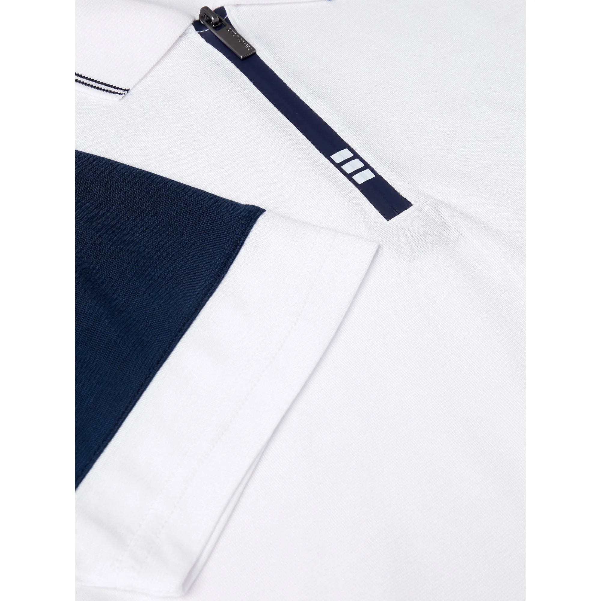 White Short Sleeve Knit Polo