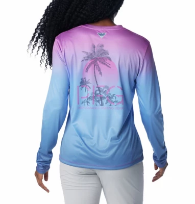 Women's Columbia PFG Tidal Palm Rise Long Sleeve Shirt