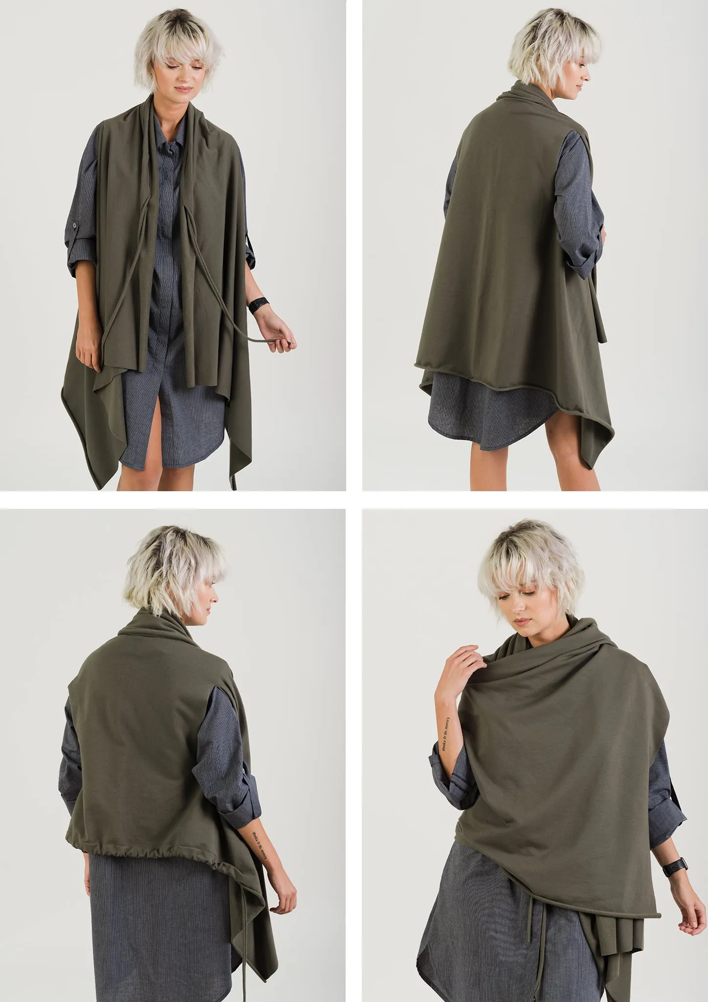 Wrap SEIS OPEN RI + Hemp SHIRT DRESS