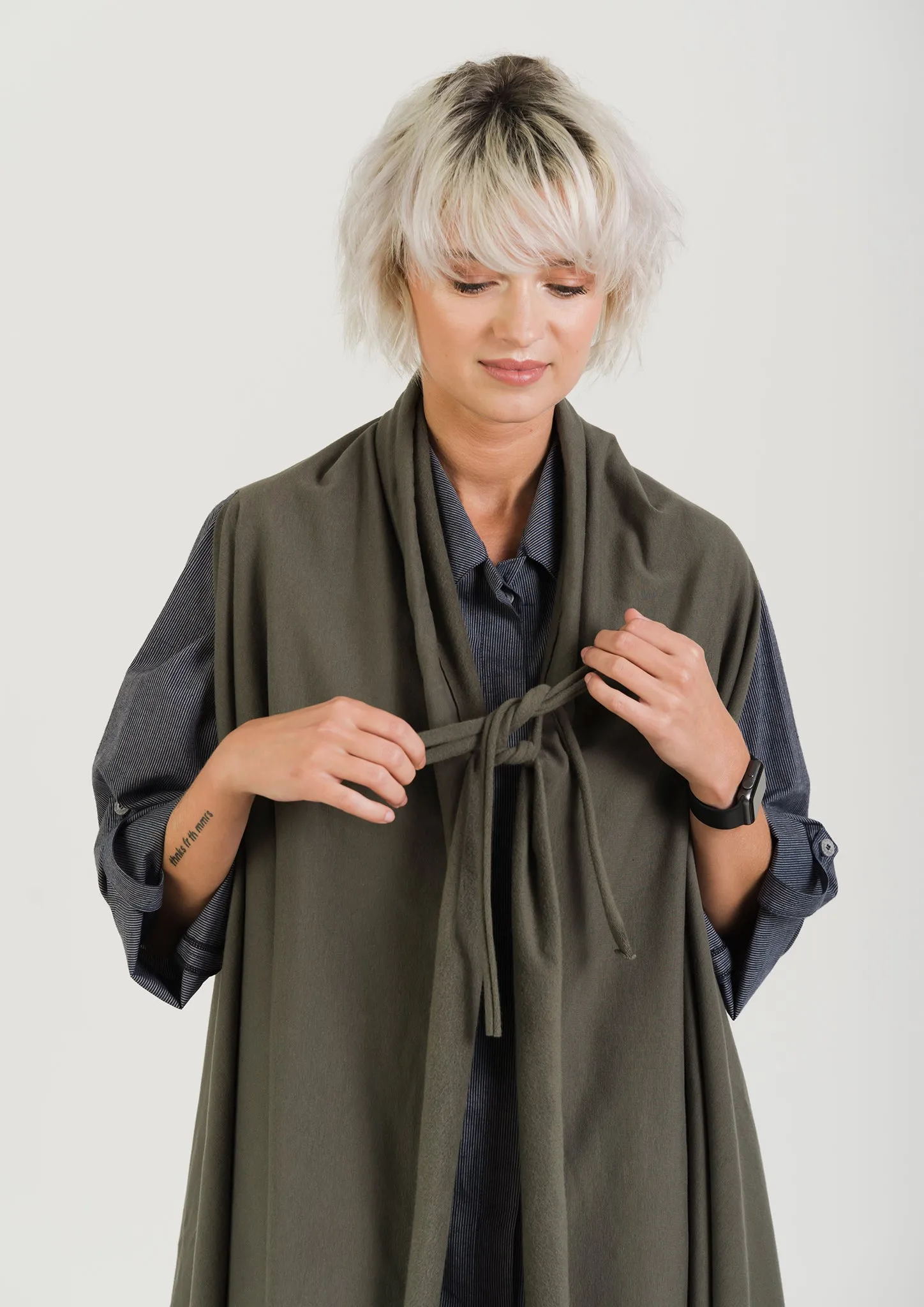 Wrap SEIS OPEN RI + Hemp SHIRT DRESS