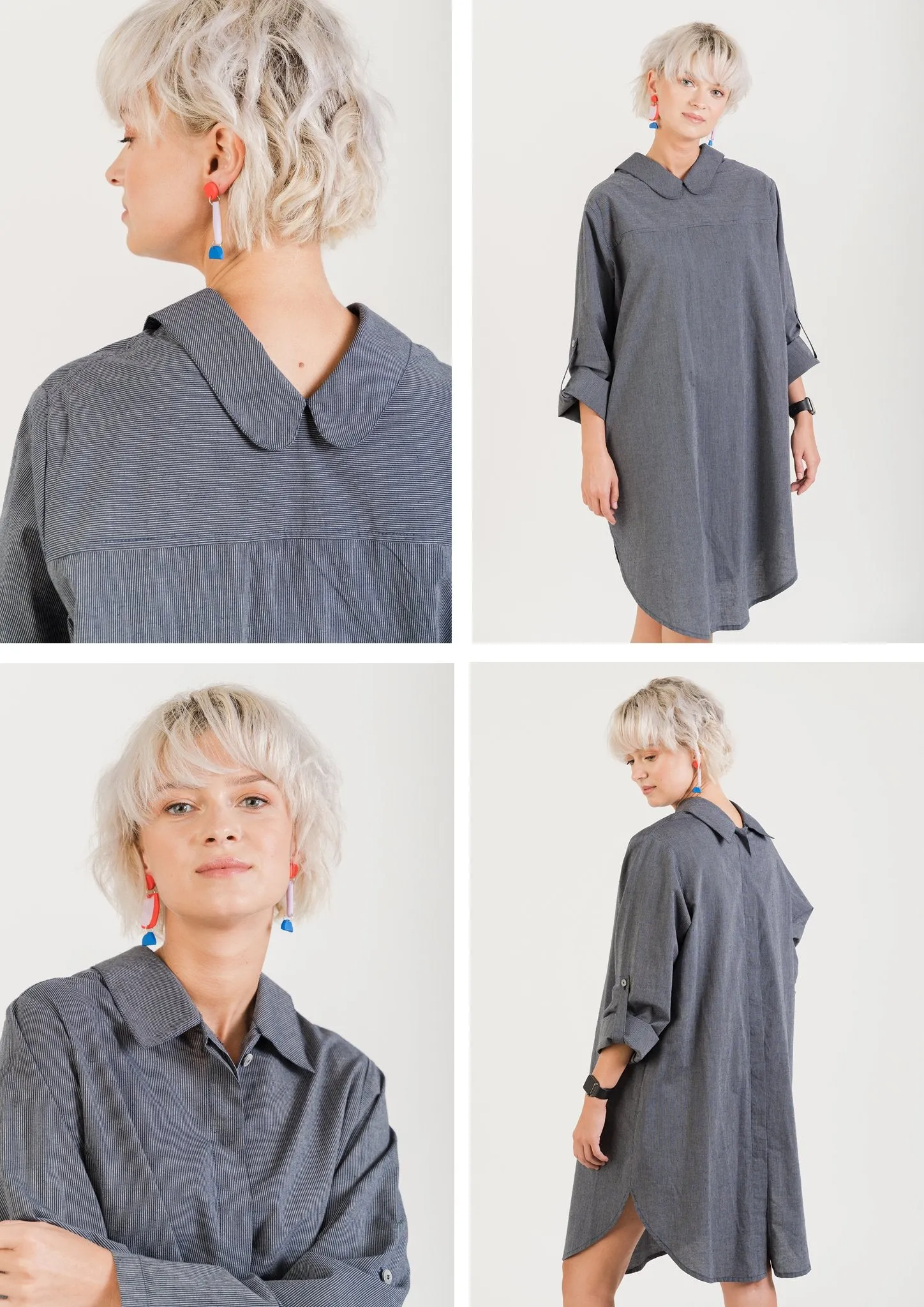 Wrap SEIS OPEN RI + Hemp SHIRT DRESS