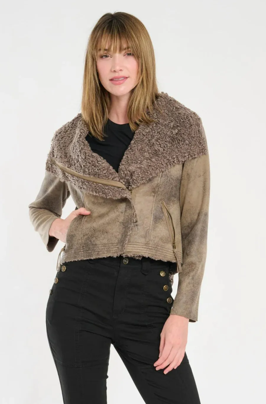 Wylder Shearling Jacket - Taupe