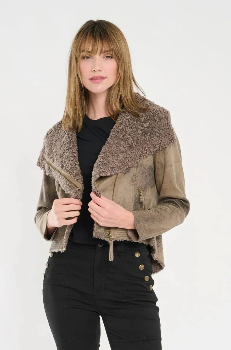 Wylder Shearling Jacket - Taupe