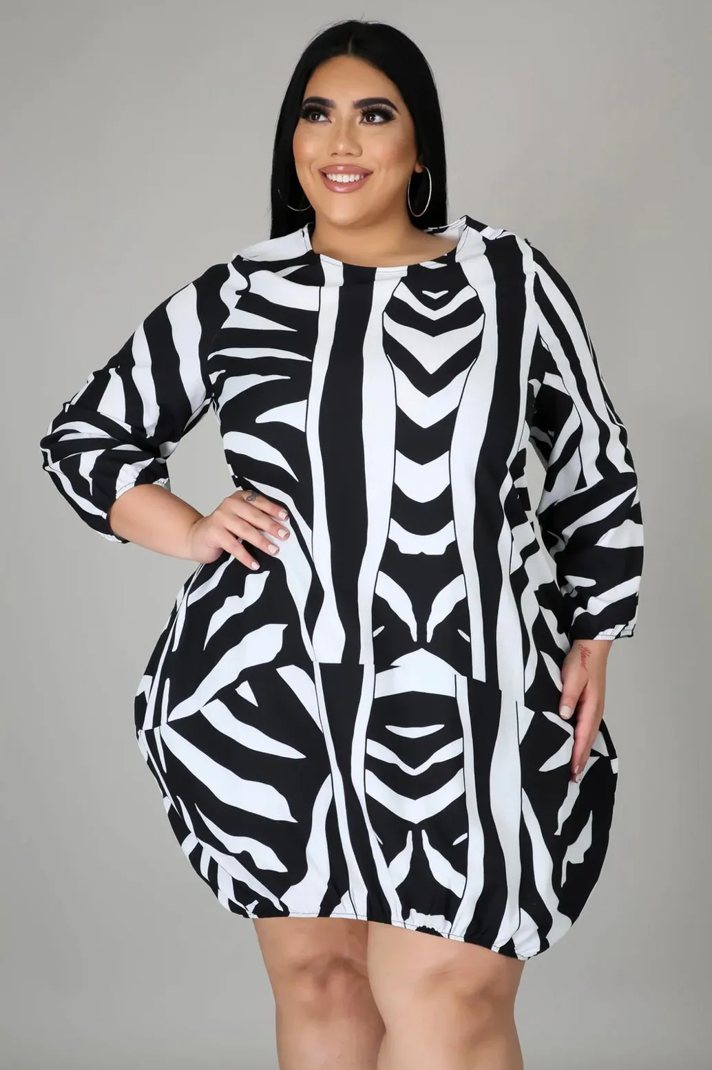 Zebra Bubbled Dress